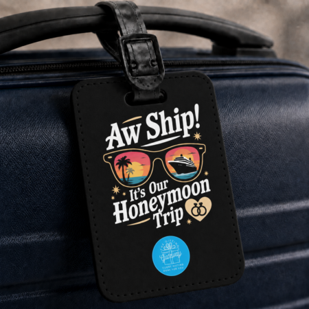 Aw Ship, Its a Honeymoon Trip Beach Luggage Tag Gift