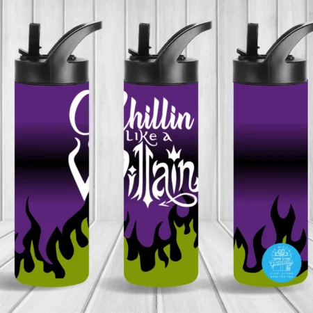 Chillin Like a Villain Green Flip Top & Tumbler Gift