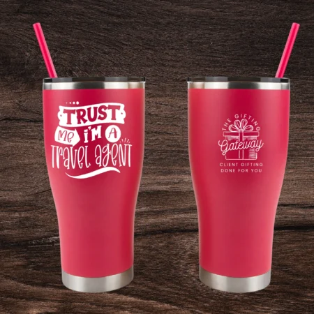 Trust Me I'm a Travel Agent Engraved Tumblers