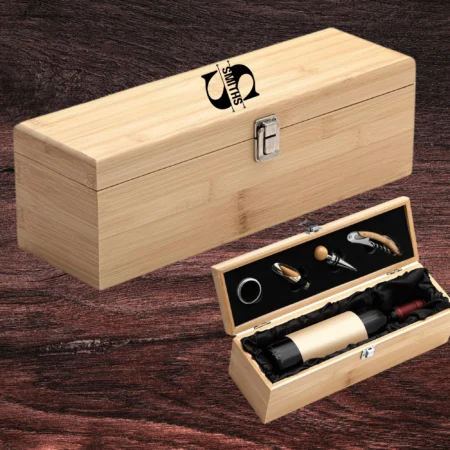 Monogram Name Deluxe Engraved Wine Box