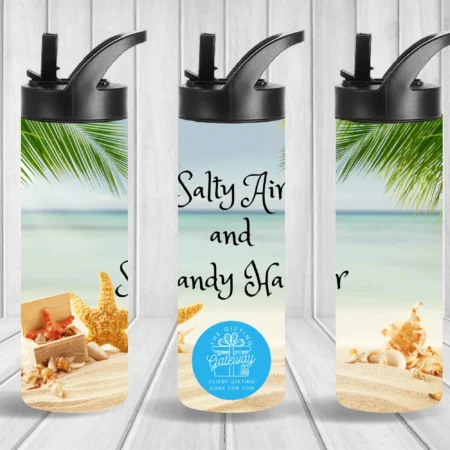 Salty Air and Sandy Hair Tumbler and Flip Top Gift