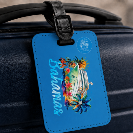Bahamas Cruise Blue Luggage Tag Gift