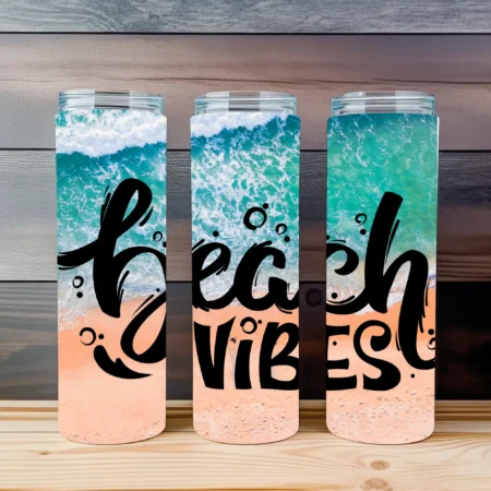 Beach Vibes Tumbler and Flip Top Gift