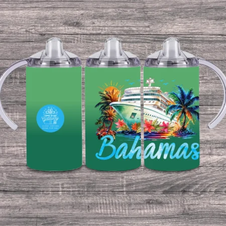 Bahamas Cruise Green Sippy Cup Gift