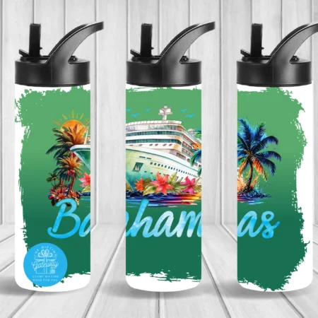 Bahamas Green Cruise Ship Flip Top & Tumbler Gift