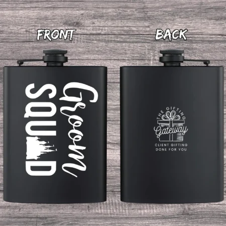 Castle Groom Squad Engraved Flask