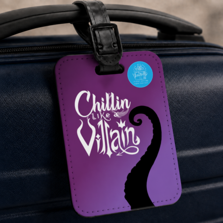 Chillin Like Villain Purple Luggage Tag Gift
