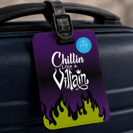 Chillin Like Villain Green Luggage Tag Gift