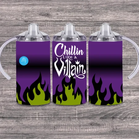 Chillin Like a Villain Green Sippy Cup Gift