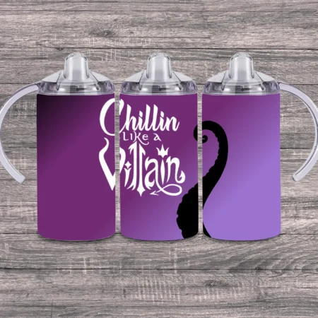 Chillin Like a Villain Purple Sippy Cup Gift