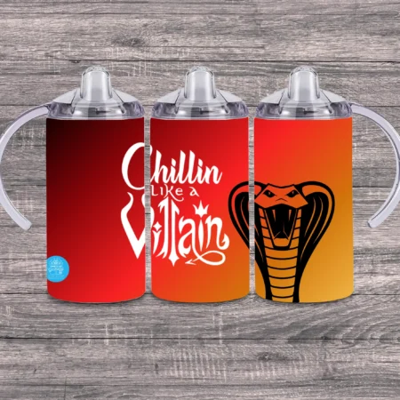 Chillin Like a Villain Red Sippy Cup Gift