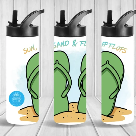 Sun, Sand, and Flip Flops Flip Top & Tumbler Gift