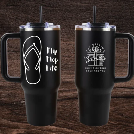 Flip Flop Life 40oz Engraved Tumbler Gift (Multiple Colors)
