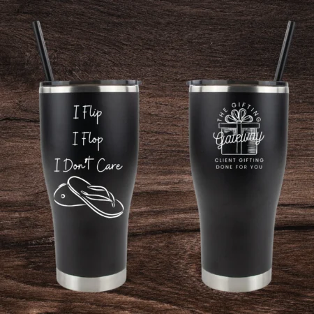 I Flip, I Flop, I Don't Care 30oz Engraved Tumbler Gift (Multiple Colors)
