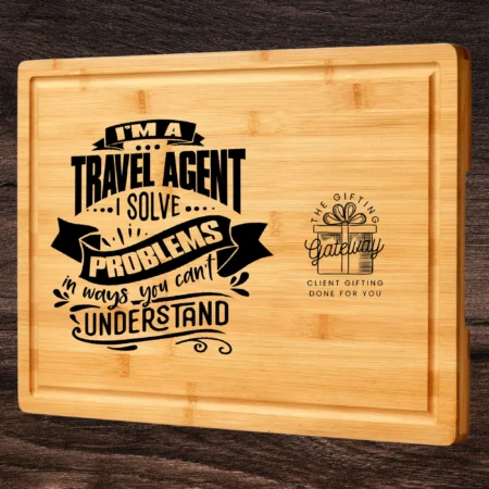 I'm a Travel Agent Engraved Charcuterie Board