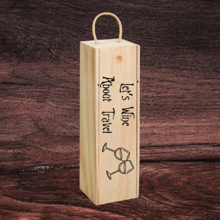 Lets Wine About Travel Engraved Wine Box