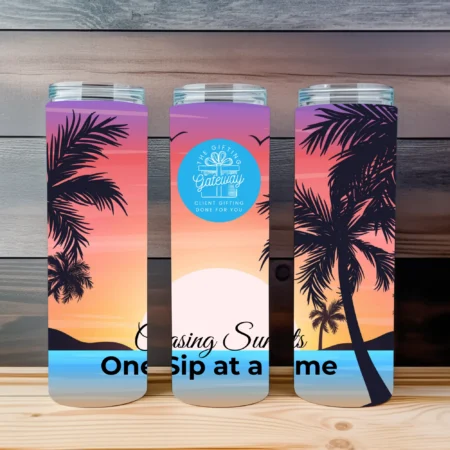 Chasing Sunsets Tumbler and Flip Top Gift
