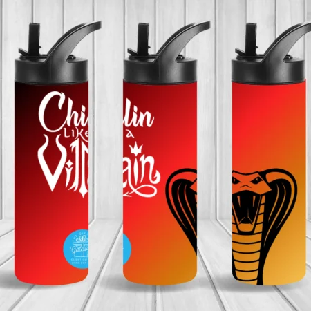 Chillin Like a Villain Red Flip Top & Tumbler Gift