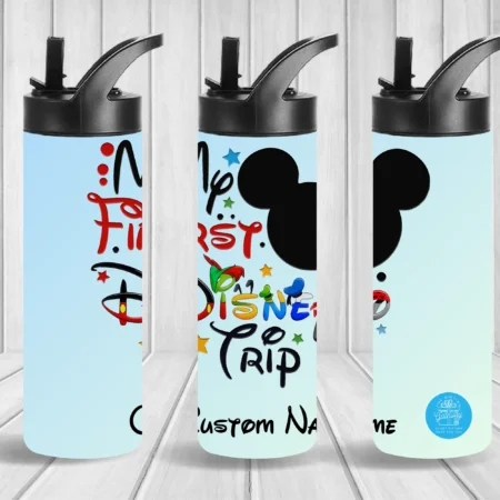 My First Disney Trip Girl (Custom Name) Flip Top & Tumbler Gift