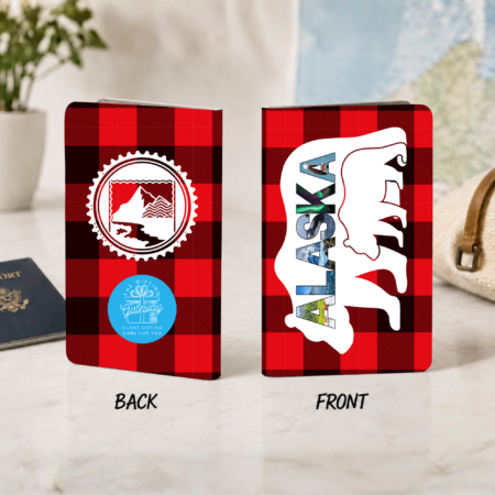 Alaska Plaid Passport Book Gift