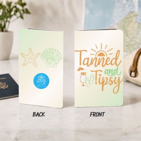 Tanned & Tipsy Gold Passport Book Gift