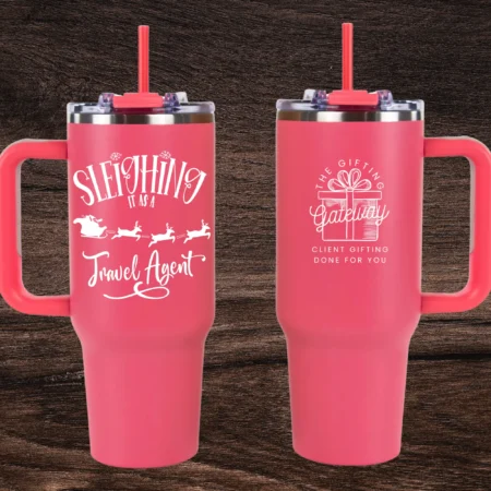 Sleighing It as a Travel Agent Engraved Tumbler