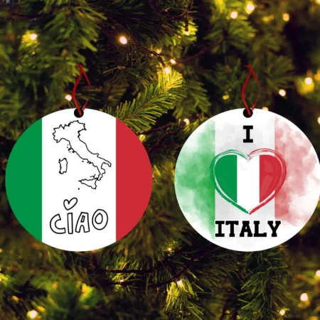 Italy 4" Double Sided Ceramic Ornament