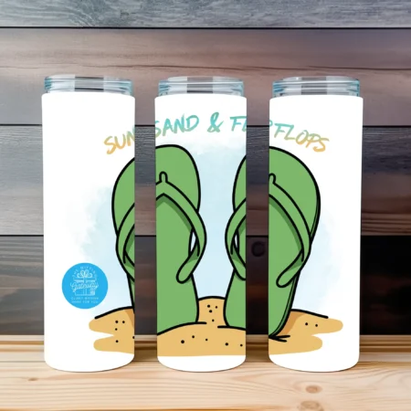 Sun, Sand, and Flip Flops Flip Top & Tumbler Gift