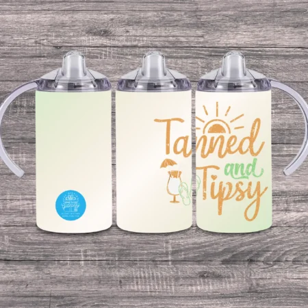 Tanned & Tipsy Yellow Sippy Cup Gift