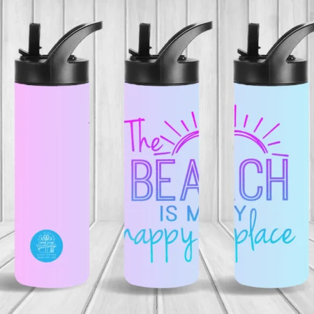 The Beach Is My Happy Place Purple Flip Top & Tumbler Gift