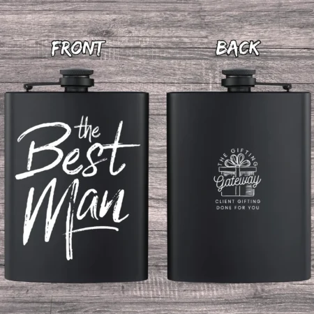 The Best Man Engraved Flask