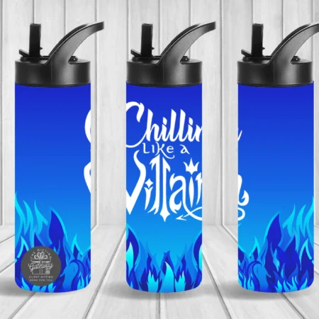 Chillin Like a Villain Blue Flip Top & Tumbler Gift