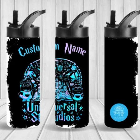 Universal Studios Multi-Blue (Custom Name) Flip Top & Tumbler Gift