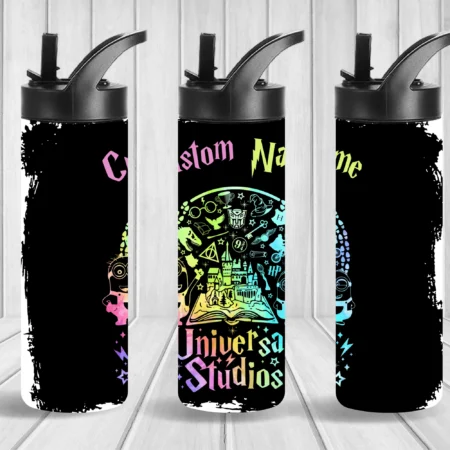 Universal Studios Pink-Yellow (Custom Name) Flip Top & Tumbler Gift