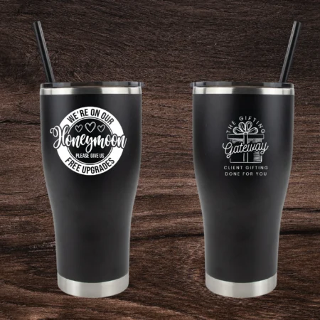 On Our Honeymoon, Free Stuff 30oz Engraved Tumbler Gift (Multiple Colors)